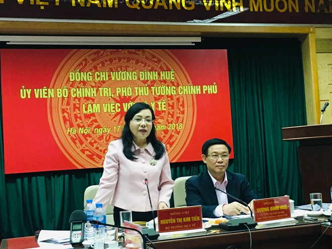 Phó Thủ tướng Vương Đình Huệ làm việc tại Bộ Y tế ngày 17/11/2018. Phó Thủ tướng Vương Đình Huệ làm việc tại Bộ Y tế ngày 17/11/2018.