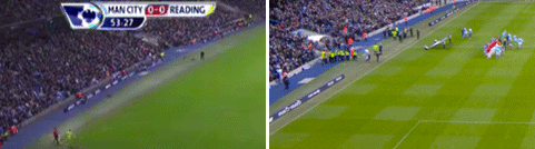 Hình ảnh sân Etihad trong trận đấu tiếp Reading, trận sân nhà ngay trước đó của Man City.