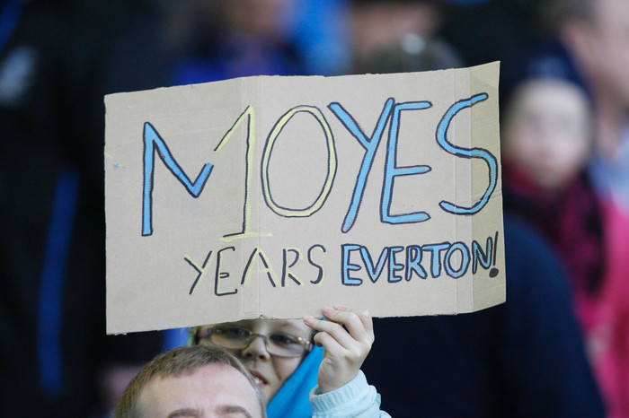 Tấm banner kỷ niệm 10 năm David Moyes dẫn dắt Everton (2012) Tấm banner kỷ niệm 10 năm David Moyes dẫn dắt Everton (2012)