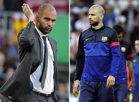 Sự giống nhau tới khó tin giữa Pique và Pep Guardiola.