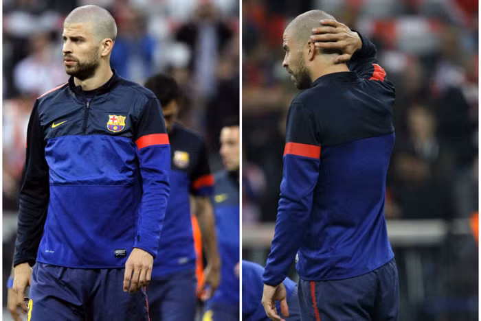 Sự giống nhau tới khó tin giữa Pique và Pep Guardiola.
