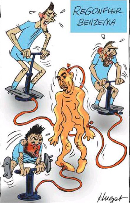 Quả bóng Benzema vẫn “xịt”. Quả bóng Benzema vẫn “xịt”.