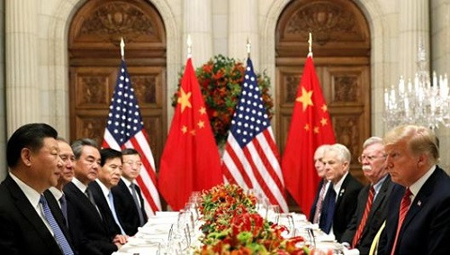Cuộc gặp giữa tổng thống Mỹ Donald Trump và chủ tịch Trung Quốc Tập Cận Bình ngày 01/12/2018 tại Buenos Aires, Argentina (Ảnh: Reuters). Cuộc gặp giữa tổng thống Mỹ Donald Trump và chủ tịch Trung Quốc Tập Cận Bình ngày 01/12/2018 tại Buenos Aires, Argentina (Ảnh: Reuters).