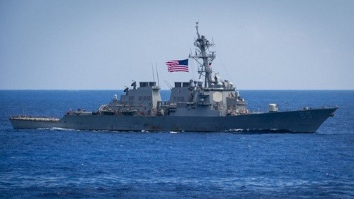 Tàu khu trục Benfold (ảnh) vừa cùng một chiếc Mustin ngang qua eo biển Đài Loan - Ảnh: US Navy Tàu khu trục Benfold (ảnh) vừa cùng một chiếc Mustin ngang qua eo biển Đài Loan - Ảnh: US Navy