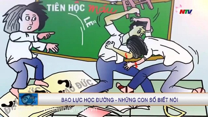 Vấn nạn bạo hành học đường (Ảnh minh họa: chụp màn hình từ kênh Nghệ An TV). Vấn nạn bạo hành học đường (Ảnh minh họa: chụp màn hình từ kênh Nghệ An TV).