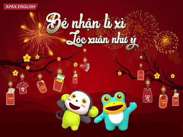Chương trình ưu đã đặc biệt “Bé nhận lì xì, Lộc xuân như ý”thú vị từ Apax English. Chương trình ưu đã đặc biệt “Bé nhận lì xì, Lộc xuân như ý”thú vị từ Apax English.