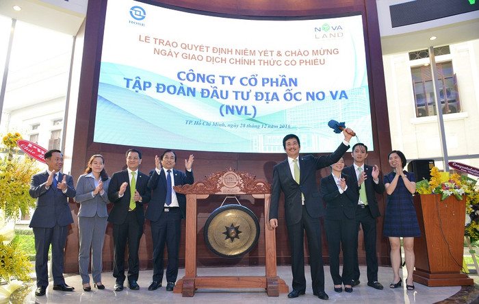 Tháng 12/2016, cổ phiếu NVL chính thức niêm yết trên sàn HSX. Tháng 12/2016, cổ phiếu NVL chính thức niêm yết trên sàn HSX.