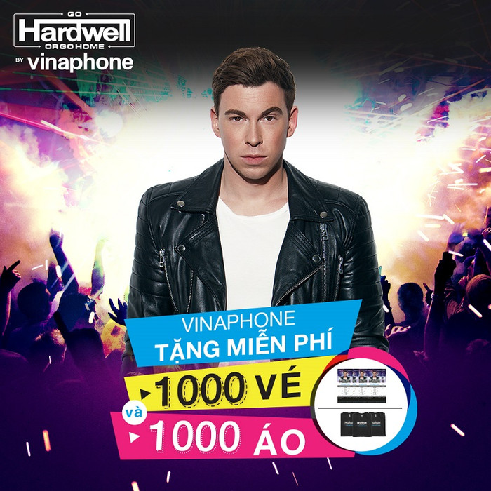 VinaPhone dành tặng 1000 vé xem show Hardwell by VinaPhone. VinaPhone dành tặng 1000 vé xem show Hardwell by VinaPhone.