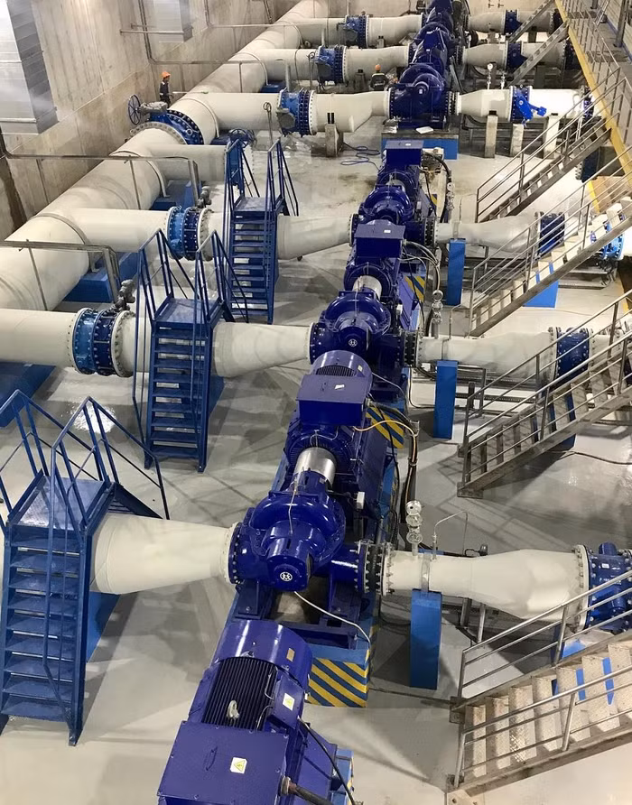 Hệ thống kỹ thuật hiện đại được nhập khẩu từ châu Âu đáp ứng được chất lượng nước tiêu chuẩn "uống ngay tại vòi". ảnh: NQ.