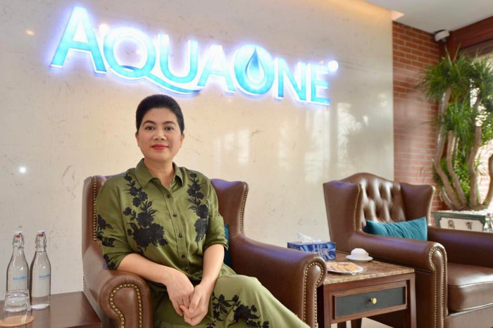 Bà Đỗ Thị Kim Liên - Chủ tịch Aquaone: "Nhà máy Sông Đuống là dự án hướng tới mục tiêu dân sinh, vì cộng đồng rất ý nghĩa của chúng tôi". ảnh: TM. Bà Đỗ Thị Kim Liên - Chủ tịch Aquaone: "Nhà máy Sông Đuống là dự án hướng tới mục tiêu dân sinh, vì cộng đồng rất ý nghĩa của chúng tôi". ảnh: TM.