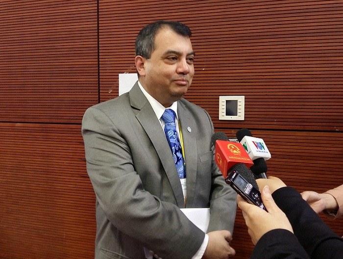 Chủ tịch IPU - Ngài Saber Chowdhury cho rằng, Việt Nam đã đóng góp rất tích cực cho IPU - 132 và là thách thức với công tác tổ chức của các quốc gia khác. ảnh: Ngọc Quang.