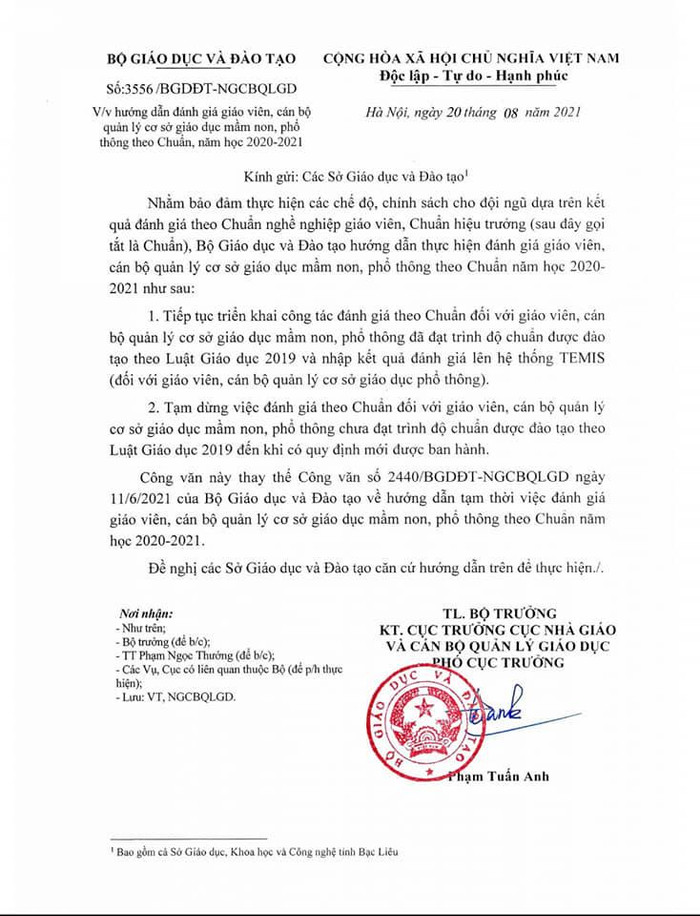 Các trường vẫn tiếp tục được yêu cầu đánh giá chuẩn nghề nghiệp và tải minh chứng lên hệ thống TEMIS (Ảnh: Thanh An) Các trường vẫn tiếp tục được yêu cầu đánh giá chuẩn nghề nghiệp và tải minh chứng lên hệ thống TEMIS (Ảnh: Thanh An)
