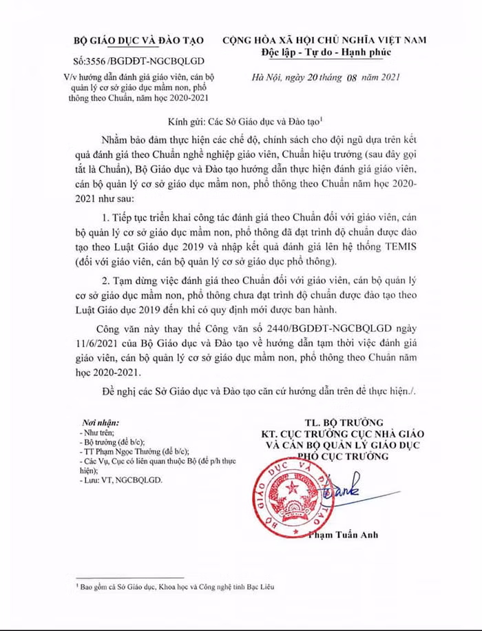 Các trường vẫn tiếp tục được yêu cầu đánh giá chuẩn nghề nghiệp và tải minh chứng lên hệ thống TEMIS (Ảnh: Thanh An)