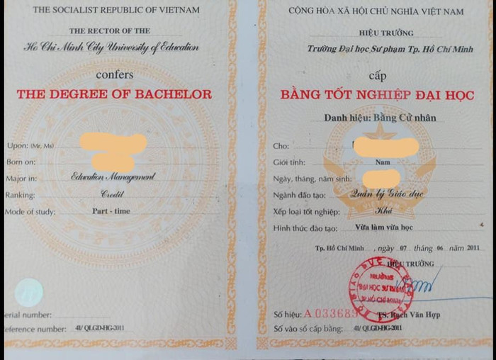 Cùng một chuyên ngành quản lý giáo dục nhưng giáo viên mỗi hạng có cách quy đổi khác nhau (Ảnh do bạn đọc cung cấp) Cùng một chuyên ngành quản lý giáo dục nhưng giáo viên mỗi hạng có cách quy đổi khác nhau (Ảnh do bạn đọc cung cấp)