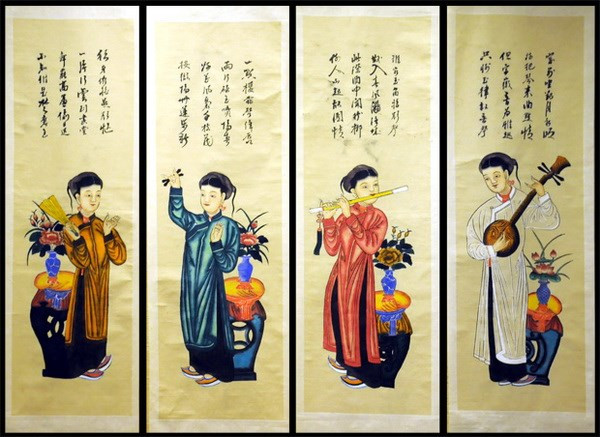 Bức tranh “Tố nữ” - Tranh dân gian Hàng Trống.