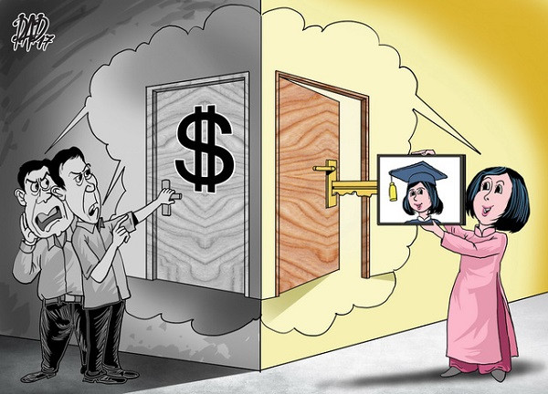 Muốn vào được “nghề cao quý” thì cửa ải đầu tiên là giáo viên là phải “chạy” (Ảnh minh họa: vietnamnet.vn).