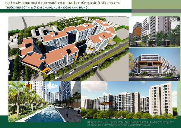 Dự án đầu tư xây dựng nhà ở cho người có thu nhập thấp tại ô đất CT3, CT4 thuộc Khu đô thị Kim Chung, huyện Đông Anh, Hà Nội. Dự án đầu tư xây dựng nhà ở cho người có thu nhập thấp tại ô đất CT3, CT4 thuộc Khu đô thị Kim Chung, huyện Đông Anh, Hà Nội.