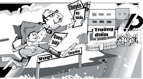 Các phụ huynh lại chuẩn bị mùa “chạy trường” cho con (Ảnh: sggp.org.vn). Các phụ huynh lại chuẩn bị mùa “chạy trường” cho con (Ảnh: sggp.org.vn).