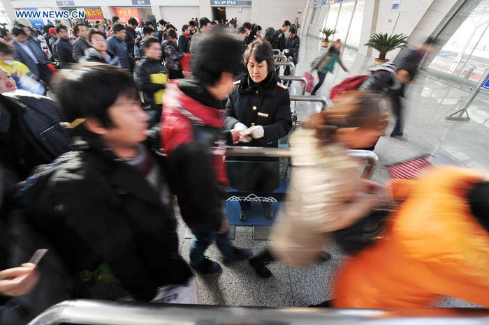 Một trạm soát vé ở nhà ga Ngân Xuyên, khu Ninh Hạ.