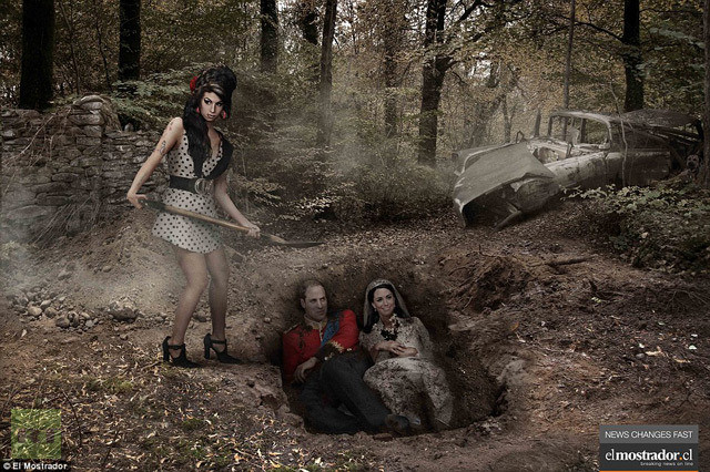 ca sĩ Amy Winehouse chôn Hoàng tử Anh William và công nương Kate Middleton ca sĩ Amy Winehouse chôn Hoàng tử Anh William và công nương Kate Middleton