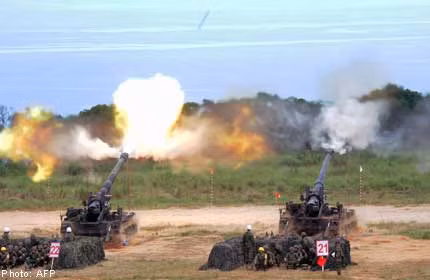 Quân đội Đài Loan tham gia tập trận.