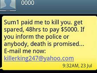 Nội dung tin nhắn được kẻ tống tiền vô danh gửi tới hàng trăm người ở Úc.