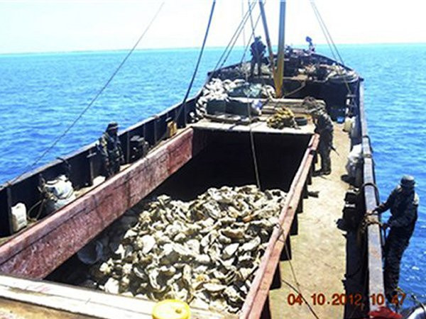 Ảnh tàu cá Trung Quốc tại vùng biển tranh chấp được Bộ Ngoại giao Philippines công bố. Ảnh tàu cá Trung Quốc tại vùng biển tranh chấp được Bộ Ngoại giao Philippines công bố.