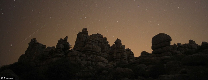 Mưa sao băng Perseid tại Tây Ban Nha.