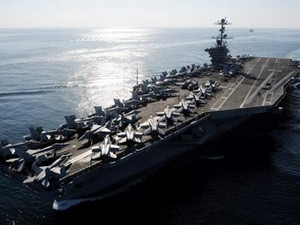 Tàu sân bay Mỹ USS John C. Stennis. Ảnh minh họa. (Nguồn: AP)