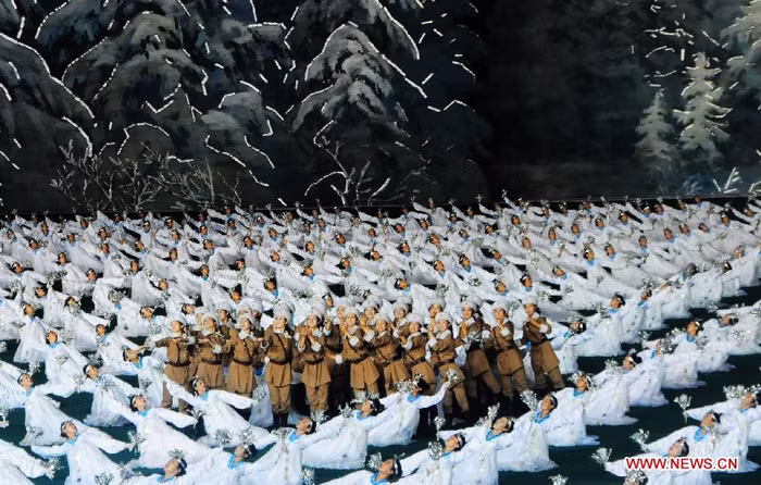 Đêm tổng duyệt Arirang tại Bình Nhưỡng ngày 31/7. Đêm tổng duyệt Arirang tại Bình Nhưỡng ngày 31/7.