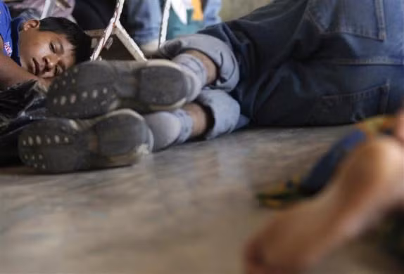 Những người vượt biên tạm trú tại Arriaga trước khi tiếp tục lên đường sang nước Mỹ ngày 7 tháng 1 năm 2011.