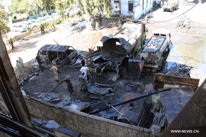 Nhóm này cũng tuyên bố mục tiêu của vụ đánh bom là các quan chức an ninh của chính phủ Syria và thành viên nhóm dân quân Hồi giáo Shabiha đang họp trong tòa nhà an ninh.