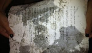 Bức thư tuyệt mệnh của người đàn ông tự thiêu để lại tại hiện trường.