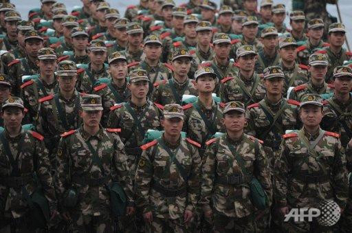 Quân đội Trung Quốc. Ảnh AFP Quân đội Trung Quốc. Ảnh AFP