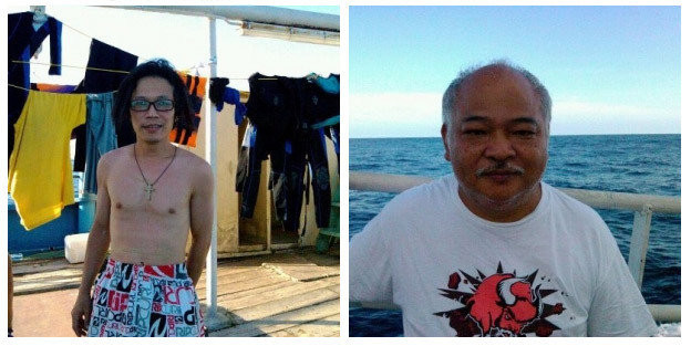 Hai trong số 14 người Hồng Kông trên tàu Khởi Phong 2. Hai trong số 14 người Hồng Kông trên tàu Khởi Phong 2.