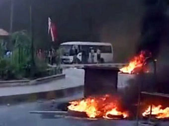 Hiện trường vụ đánh bom tại Damascus hôm 18/7. Hiện trường vụ đánh bom tại Damascus hôm 18/7.