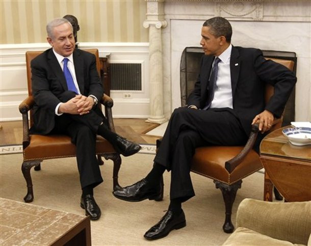 Tổng thống Mỹ Barack Obama hội đàm với Thủ tướng Israel Benjamin Netanyahu. Tổng thống Mỹ Barack Obama hội đàm với Thủ tướng Israel Benjamin Netanyahu.