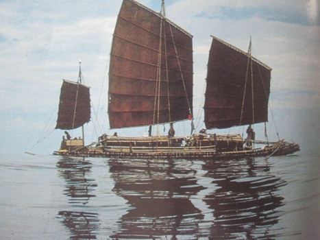 Hình ảnh bè Việt Nam hành trình vượt Đại dương (ảnh tư liệu)