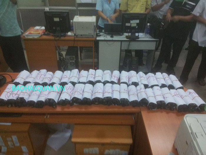 Số cocain bị bắt giữ tại TP.HCM. ảnh: baohaiquan.