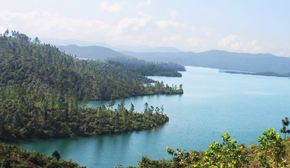 Hồ Phú Ninh, nơi xảy ra thảm cảnh của ba mẹ con chị Diệu. Ảnh Internet Hồ Phú Ninh, nơi xảy ra thảm cảnh của ba mẹ con chị Diệu. Ảnh Internet