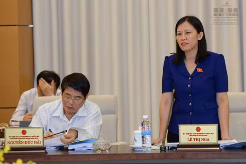 Bà Lê Thị Nga - Chủ nhiệm Ủy ban Tư pháp nói thẳng, dự thảo Luật Cảnh vệ chưa đủ điều kiện trình ra Quốc hội. ảnh: quochoi.vn