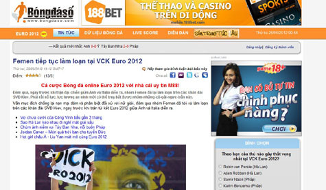 Rất nhiều banner quảng cáo liên quan đến cá độ bóng đá trên trang bongdaso Rất nhiều banner quảng cáo liên quan đến cá độ bóng đá trên trang bongdaso