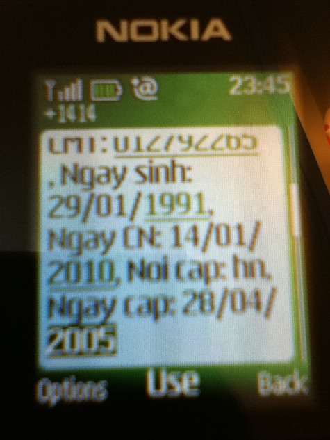 Những thông tin này trùng khớp với thông tin cá nhân trên chứng minh thư của chị Thoa