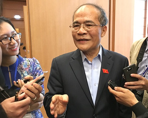 Chủ tịch Quốc hội Nguyễn Sinh Hùng: &quot;Có làm mới ra lâu đài được, chứ nằm mơ thì làm sao ra lâu đài”. ảnh: Ngọc Quang.