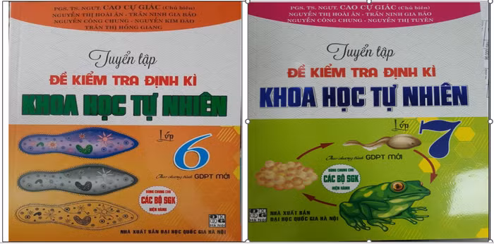 Ảnh chụp màn hình sách tuyển tập đề kiểm tra đang được rao bán trên mạng xã hội.