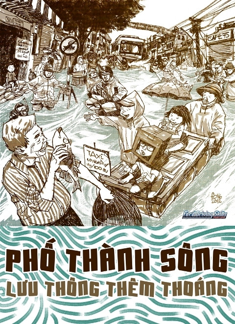 Cảnh ngập lụt vẫn diễn ra mỗi khi mưa về.