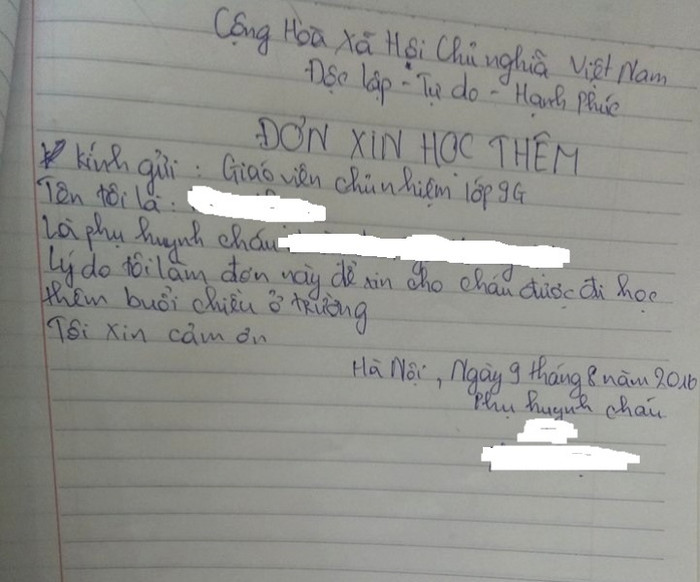 Liệu những lá đơn học thêm này có thật sự là tự nguyện của phụ huynh, học sinh? (Ảnh MC) Liệu những lá đơn học thêm này có thật sự là tự nguyện của phụ huynh, học sinh? (Ảnh MC)