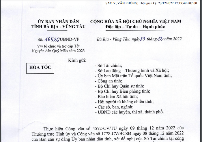 Ảnh chụp màn hình văn bản số 16526/UBND-VP của tỉnh Bà Rịa – Vũng Tàu Ảnh chụp màn hình văn bản số 16526/UBND-VP của tỉnh Bà Rịa – Vũng Tàu