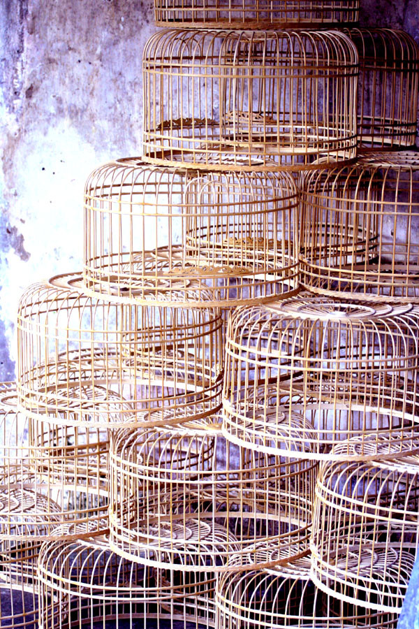 Những chiếc lồng chim cỡ to này ngay sau khi được làm xong chỉ 2 - 3 ngày là được bán hết Những chiếc lồng chim cỡ to này ngay sau khi được làm xong chỉ 2 - 3 ngày là được bán hết