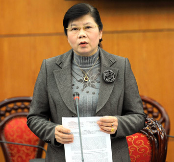 Bà Nguyễn Thị Nương, Trưởng Ban Công tác đại biểu